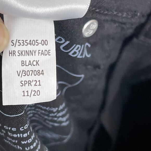 Banana Republic High Rise Skinny Black Jeans 30 P - Picture 11 of 11